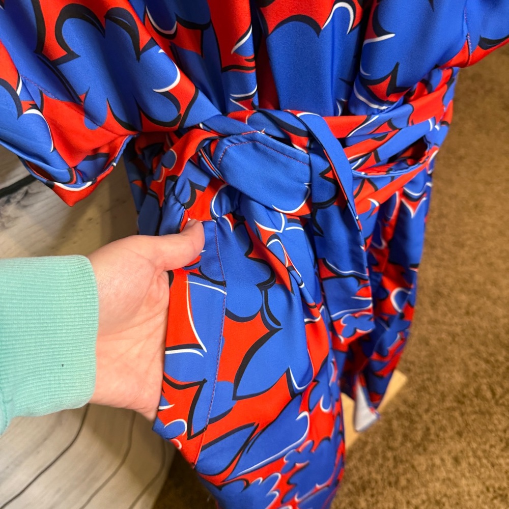 Eloquii Multicolor Dress with Blue and Red - Picture 2 of 4